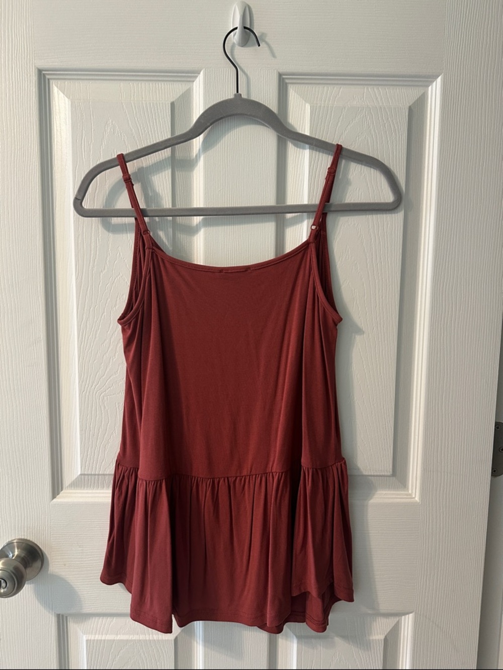 Mittoshop Rust Red Babydoll Spaghetti Strap Camisole - Picture 4 of 4